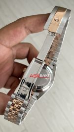 Rolex Datejust Chocolate 126331 Jubilee Kahverengi Kadran 41mm Two Tone Rose Replika Saat