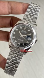 Rolex Datejust Gri Taşlı 126334 Rhodium Diamond Jubilee 41mm Replika Saat