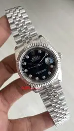 Rolex Datejust Siyah Taşlı 126334 Black Diamond Jubilee 41mm Replika Saat