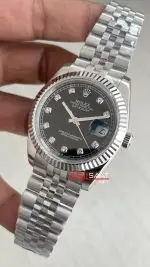 Rolex Datejust Siyah Taşlı 126334 Black Diamond Jubilee 41mm Replika Saat