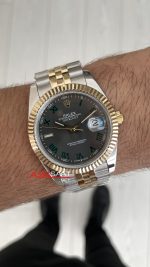 Rolex Datejust Wimbledon 126333 Jubilee Two Tone Gold 41mm Replika Saat