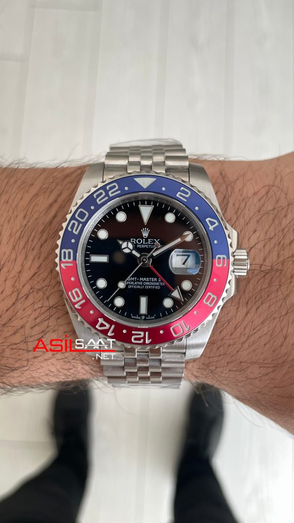 Rolex Gmt Master II Pepsi 126710BLNO Jubilee 40mm Replika Saat Rolex Gmt Master II Pepsi 126710BLNO Jubilee 40mm Replika Saat