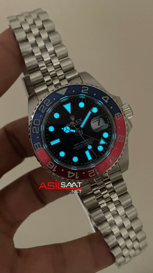Rolex Gmt Master II Pepsi 126710BLNO Jubilee 40mm Replika Saat Rolex Gmt Master II Pepsi 126710BLNO Jubilee 40mm Replika Saat