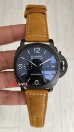 Panerai Luminor Marina PAM01312 PVD Black Siyah Kadran Kahverengi 44mm Replika Saat