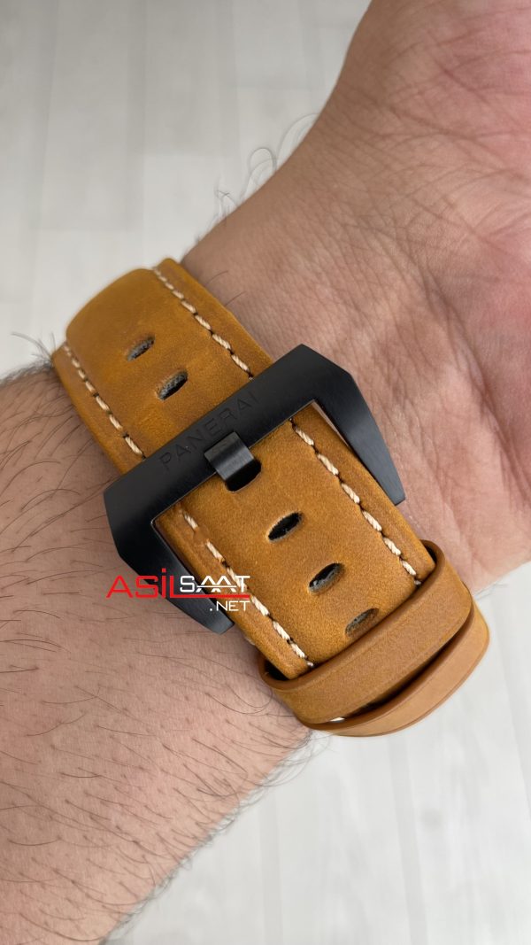Panerai Luminor Marina PAM01312 PVD Black Siyah Kadran Kahverengi 44mm Replika Saat
