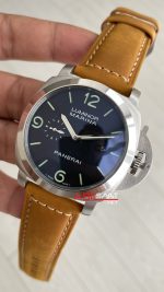 Panerai Luminor Marina PAM01312 Siyah Kadran Kahverengi Silver 44mm Replika Saat
