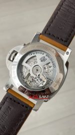 Panerai Luminor Marina PAM01312 Siyah Kadran Kahverengi Silver 44mm Replika Saat