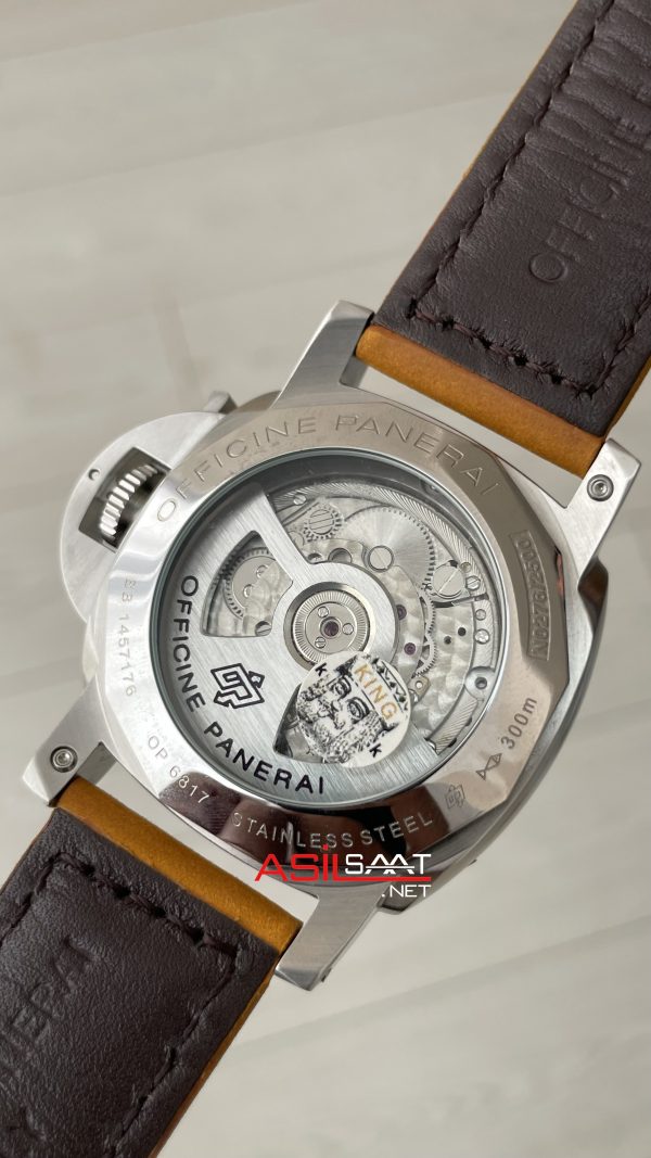 Panerai Luminor Marina PAM01312 Siyah Kadran Kahverengi Silver 44mm Replika Saat