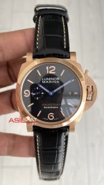 Panerai Luminor Marina Siyah Kadran PAM00393 Rose 44mm Replika Saat