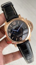 Panerai Luminor Marina Siyah Kadran PAM00393 Rose 44mm Replika Saat