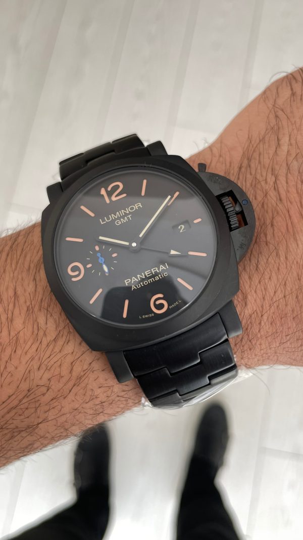 Panerai Luminor Marina Siyah Kadran PAM01562 PVD Black 44mm Replika Saat Panerai Luminor Marina Siyah Kadran PAM01562 PVD Black 44mm Replika Saat