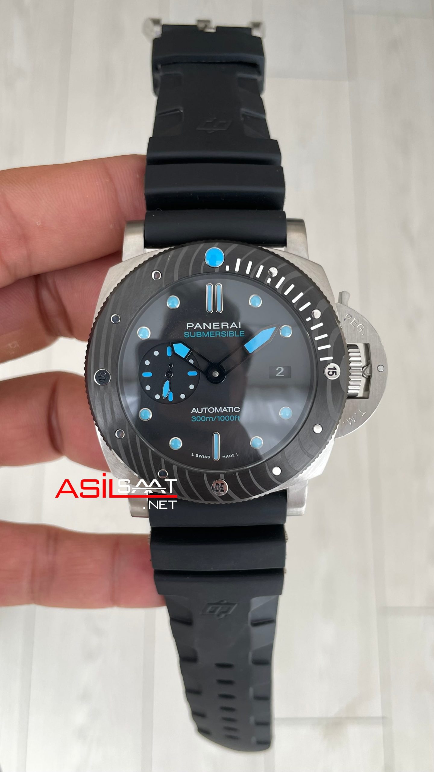 Panerai Submersible 1950 3 Days Amagnetic Titanium PAM01389 Siyah Kauçuk 47mm Replika Saat Panerai Submersible 1950 3 Days Amagnetic Titanium PAM01389 Siyah Kauçuk 47mm Replika Saat