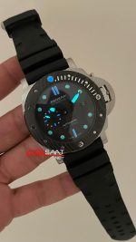 Panerai Submersible 1950 3 Days Amagnetic Titanium PAM01389 Siyah Kauçuk 47mm Replika Saat
