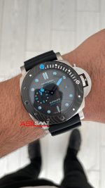 Panerai Submersible 1950 3 Days Amagnetic Titanium PAM01389 Siyah Kauçuk 47mm Replika Saat