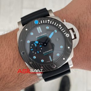 Panerai Submersible 1950 3 Days Amagnetic Titanium PAM01389 Siyah Kauçuk 47mm Replika Saat