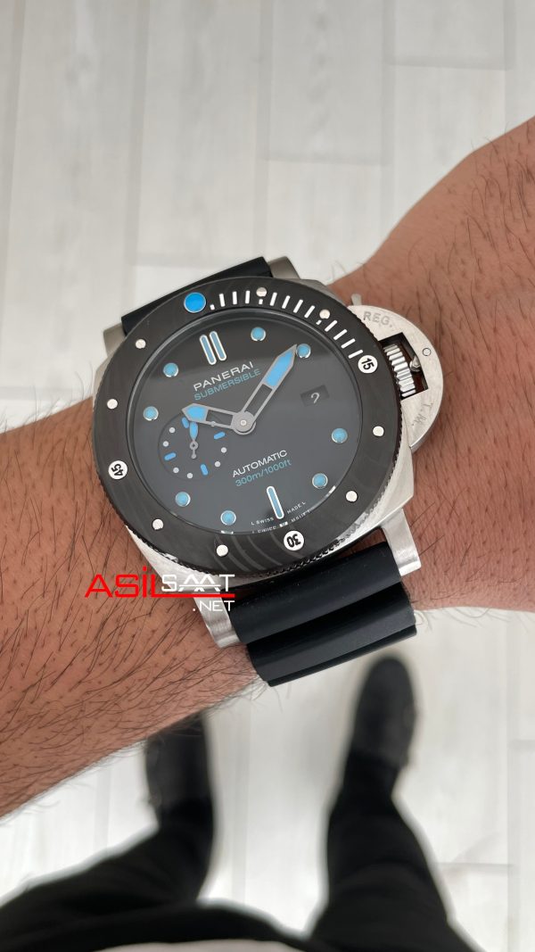 Panerai Submersible 1950 3 Days Amagnetic Titanium PAM01389 Siyah Kauçuk 47mm Replika Saat Panerai Submersible 1950 3 Days Amagnetic Titanium PAM01389 Siyah Kauçuk 47mm Replika Saat