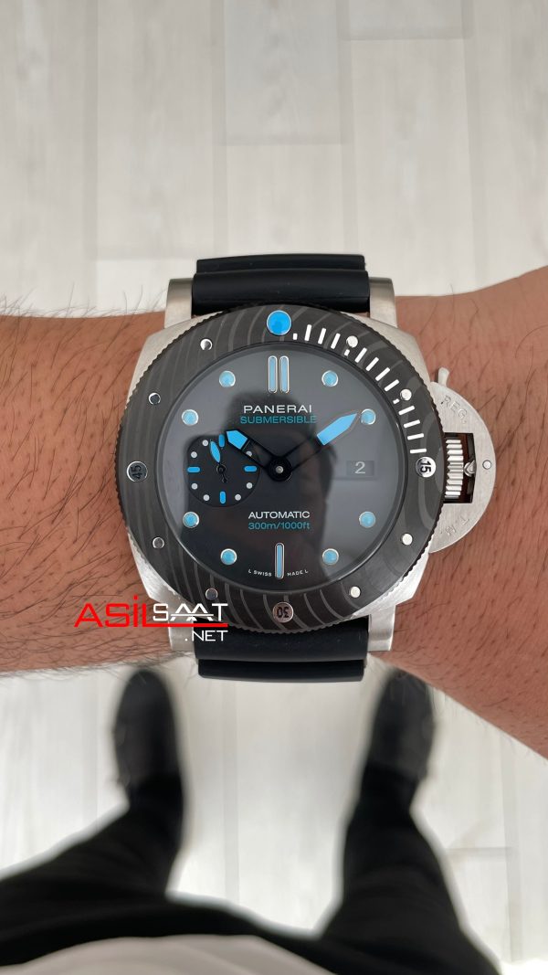 Panerai Submersible 1950 3 Days Amagnetic Titanium PAM01389 Siyah Kauçuk 47mm Replika Saat Panerai Submersible 1950 3 Days Amagnetic Titanium PAM01389 Siyah Kauçuk 47mm Replika Saat