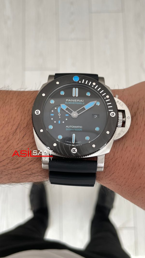 Panerai Submersible 1950 3 Days Amagnetic Titanium PAM01389 Siyah Kauçuk 47mm Replika Saat Panerai Submersible 1950 3 Days Amagnetic Titanium PAM01389 Siyah Kauçuk 47mm Replika Saat