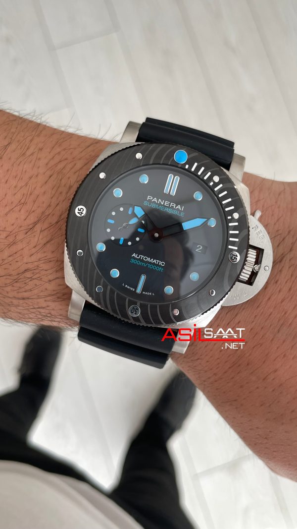 Panerai Submersible 1950 3 Days Amagnetic Titanium PAM01389 Siyah Kauçuk 47mm Replika Saat Panerai Submersible 1950 3 Days Amagnetic Titanium PAM01389 Siyah Kauçuk 47mm Replika Saat