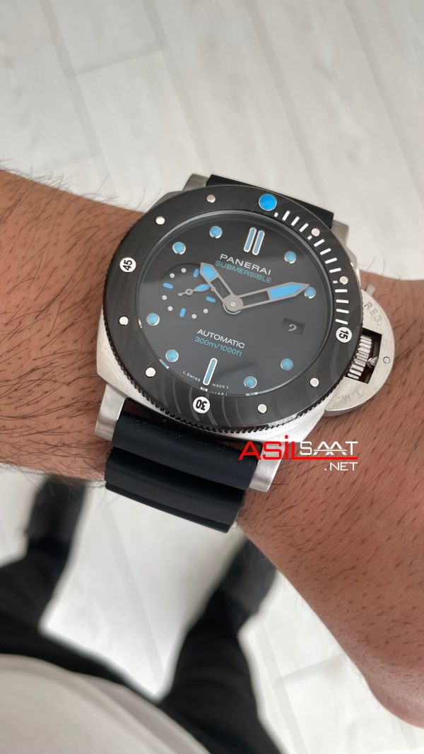 Panerai Submersible 1950 3 Days Amagnetic Titanium PAM01389 Siyah Kauçuk 47mm Replika Saat Panerai Submersible 1950 3 Days Amagnetic Titanium PAM01389 Siyah Kauçuk 47mm Replika Saat