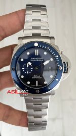 Panerai Submersible Blu Profondo Quarantaquattro Pam01289 Mavi Kadran 47mm Replika Saat