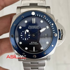 Panerai Submersible Blu Profondo Quarantaquattro Pam01289 Mavi Kadran 47mm Replika Saat