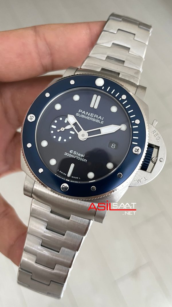 Panerai Submersible Blu Profondo Quarantaquattro Pam01289 Mavi Kadran 47mm Replika Saat Panerai Submersible Blu Profondo Quarantaquattro Pam01289 Mavi Kadran 47mm Replika Saat