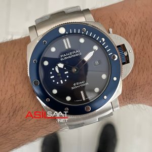 Panerai Submersible Blu Profondo Quarantaquattro Pam01289 Mavi Kadran 47mm Replika Saat