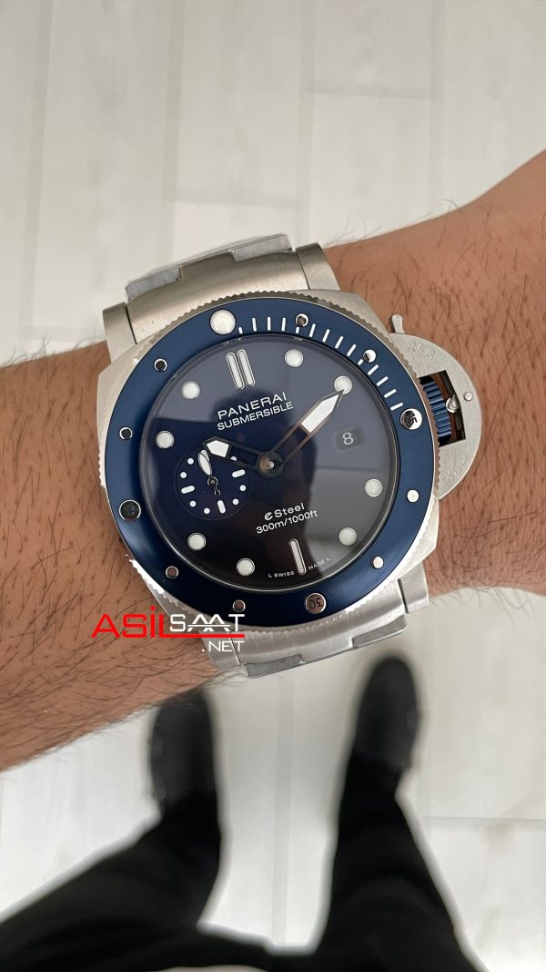 Panerai Submersible Blu Profondo Quarantaquattro Pam01289 Mavi Kadran 47mm Replika Saat Panerai Submersible Blu Profondo Quarantaquattro Pam01289 Mavi Kadran 47mm Replika Saat