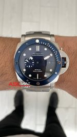 Panerai Submersible Blu Profondo Quarantaquattro Pam01289 Mavi Kadran 47mm Replika Saat