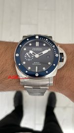Panerai Submersible Blu Profondo Quarantaquattro Pam01289 Mavi Kadran 47mm Replika Saat