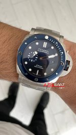 Panerai Submersible Blu Profondo Quarantaquattro Pam01289 Mavi Kadran 47mm Replika Saat