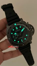 Panerai Submersible Carbotech 47mm Siyah Replika Saat