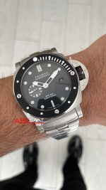 Panerai Submersible Grigio Roccia PAM01288 QuarantaQuattro eSteel 47mm Siyah Replika Saat