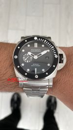 Panerai Submersible Grigio Roccia PAM01288 QuarantaQuattro eSteel 47mm Siyah Replika Saat