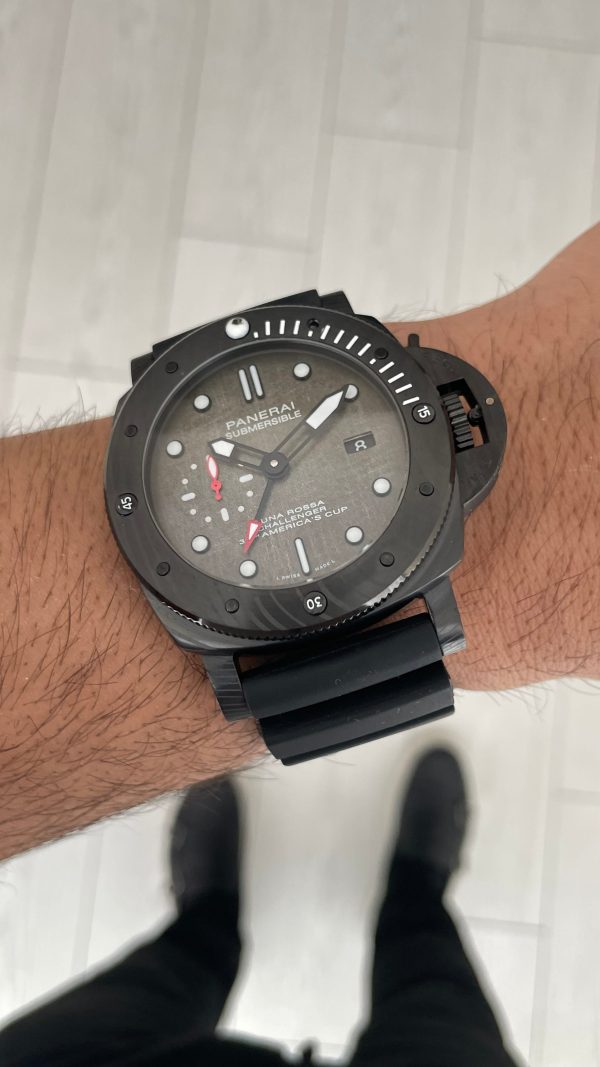 Panerai Submersible Luna Rossa Carbotech PAM01039 Gri Kadran 47mm Erkek Kol Saati Panerai Submersible Luna Rossa Carbotech PAM01039 Gri Kadran 47mm Erkek Kol Saati