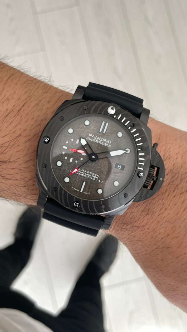 Panerai Submersible Luna Rossa Carbotech PAM01039 Gri Kadran 47mm Erkek Kol Saati Panerai Submersible Luna Rossa Carbotech PAM01039 Gri Kadran 47mm Erkek Kol Saati
