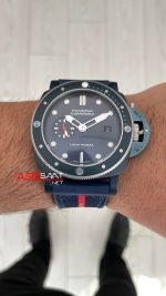 Panerai Submersible Luna Rossa PAM01466 QuarantaQuattro Ti-Ceramitech Blue 47mm Replika Saat