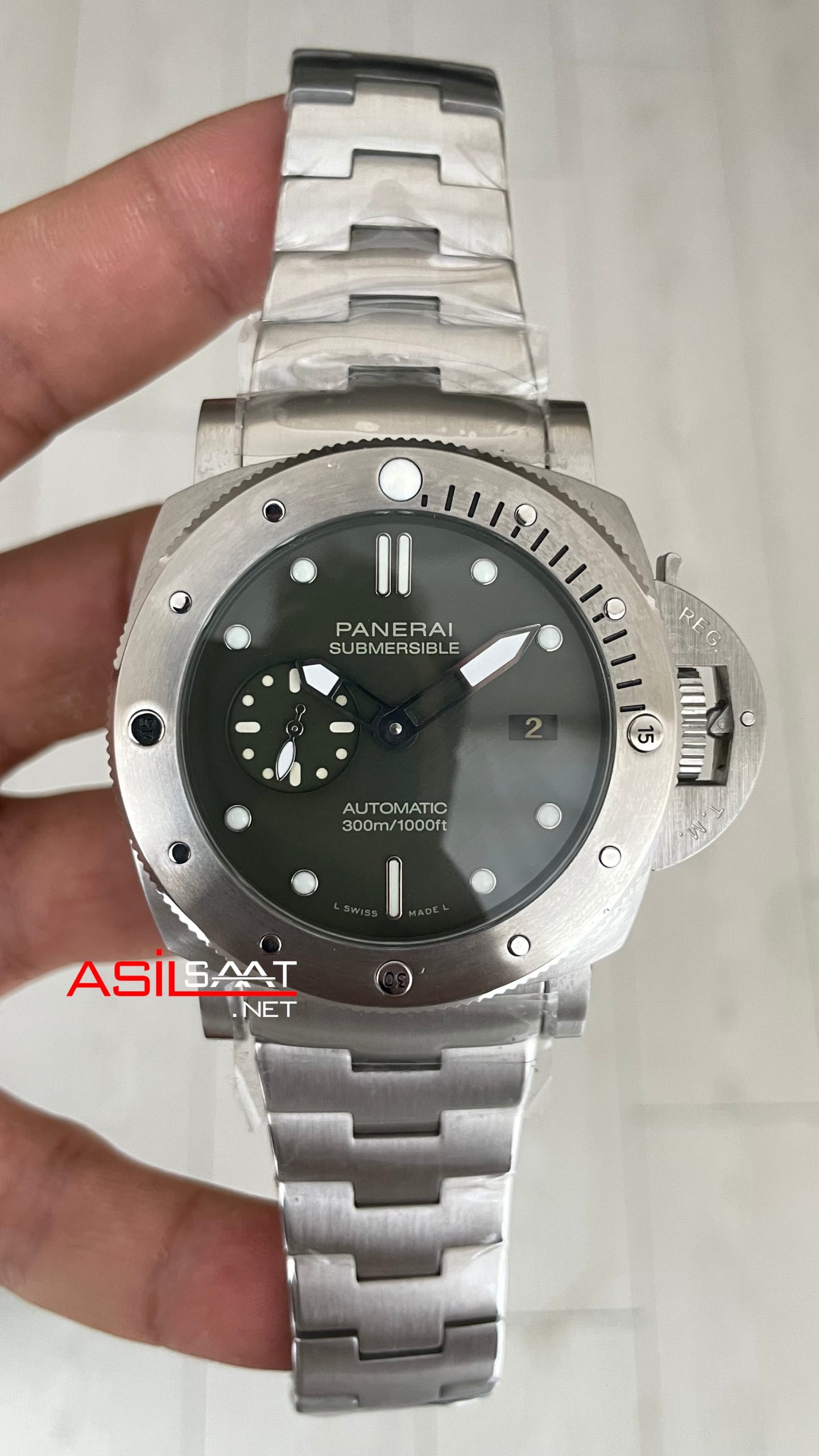 Panerai Submersible Verde Militare PAM01055 Yeşil 47mm Replika Saat Panerai Submersible Verde Militare PAM01055 Yeşil 47mm Replika Saat
