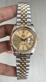 Rolex Datejust Champagne 126333 Jubilee Two Tone Gold Şampanya Kadran 41mm Replika Saat