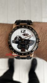 Ulysse Nardin El Toro GMT Perpetual Calendar Executive Beyaz Kadran 43mm Rose Replika Saat