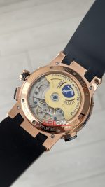 Ulysse Nardin El Toro GMT Perpetual Calendar Executive Beyaz Kadran 43mm Rose Replika Saat