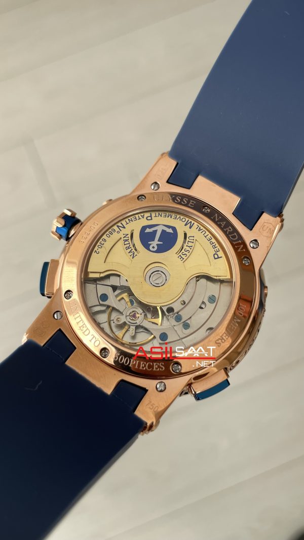 Ulysse Nardin El Toro GMT Perpetual Calendar Executive Mavi Kadran 43mm Rose Replika Saat Ulysse Nardin El Toro GMT Perpetual Calendar Executive Mavi Kadran 43mm Rose Replika Saat