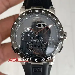 Ulysse Nardin El Toro GMT Perpetual Executive Siyah Kadran 43mm Replika Saat