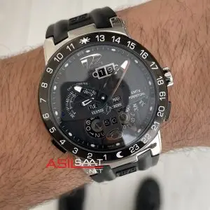 Ulysse Nardin El Toro GMT Perpetual Executive Siyah Kadran 43mm Replika Saat