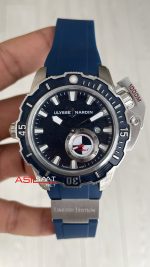 Ulysse Nardin Hammerhead Shark Diver Deep Dive Mavi Kadran 46mm Silver Blue Replika Saat
