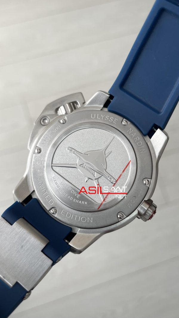 Ulysse Nardin Hammerhead Shark Diver Deep Dive Mavi Kadran 46mm Silver Blue Replika Saat Ulysse Nardin Hammerhead Shark Diver Deep Dive Mavi Kadran 46mm Silver Blue Replika Saat
