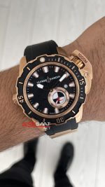 Ulysse Nardin Hammerhead Shark Diver Deep Dive Siyah Kadran 46mm Rose Black Replika Saat