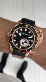 Ulysse Nardin Hammerhead Shark Diver Deep Dive Siyah Kadran 46mm Rose Black Replika Saat