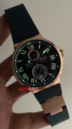 Ulysse Nardin Marine Chronometer Mavi Kadran 43mm Rose Replika Saat